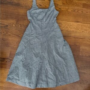 a new day Black and White Gingham Midi Dress